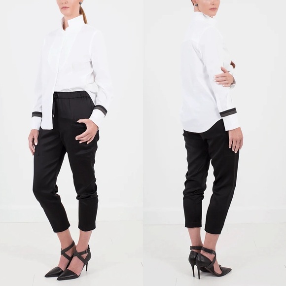 BRUNELLO CUCINELLI • Satin Cady Cargo Track Pant in Black - Picture 14 of 14